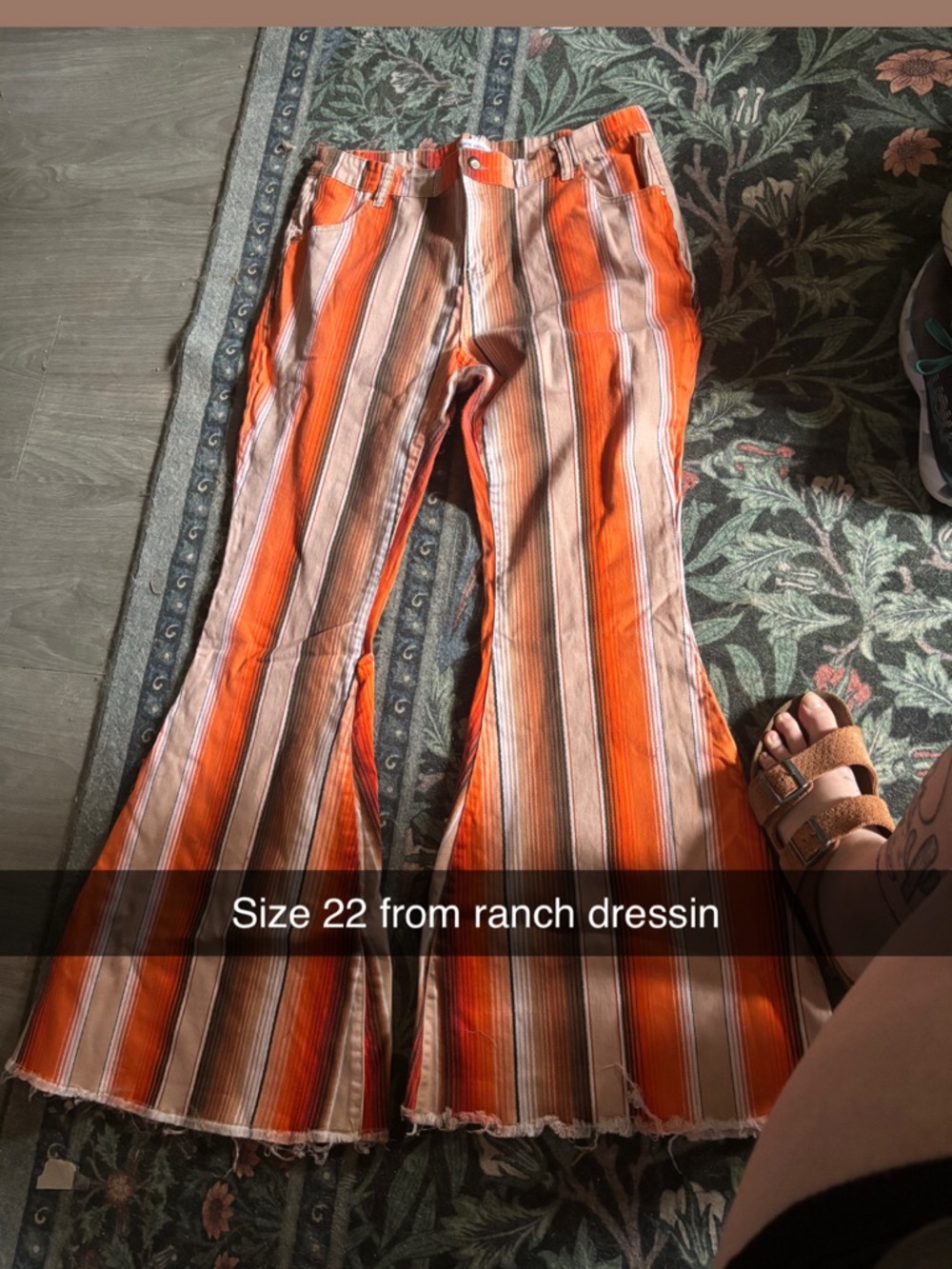 Orange bell bottoms